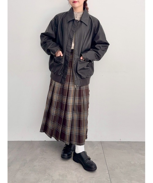 SM2（エスエムツー）の「フェイクレザーブルゾン（ブルゾン・レディース・ブラック/ブラウン・F）」の9枚目の写真