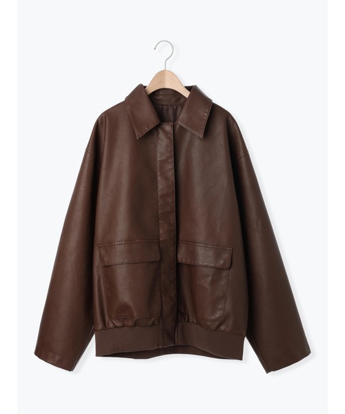 SM2（エスエムツー）の「フェイクレザーブルゾン（ブルゾン・レディース・ブラック/ブラウン・F）」の21枚目の写真