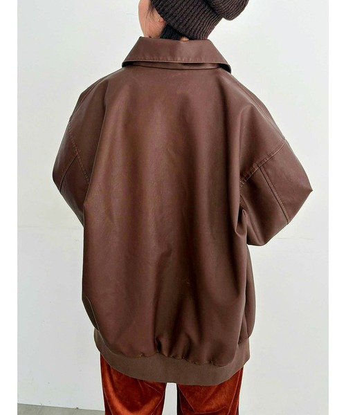 SM2（エスエムツー）の「フェイクレザーブルゾン（ブルゾン・レディース・ブラック/ブラウン・F）」の16枚目の写真