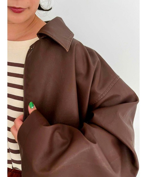 SM2（エスエムツー）の「フェイクレザーブルゾン（ブルゾン・レディース・ブラック/ブラウン・F）」の17枚目の写真