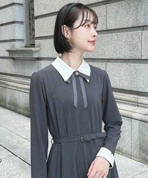 an another angelus | リボンタイ付きクレリックサーキュラーワンピース(ワンピース)