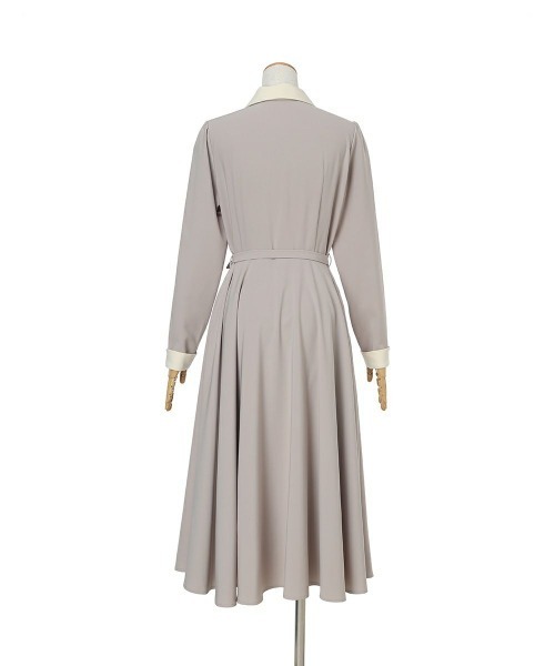 an another angelus(アンアナザーアンジェラス)の「リボンタイ付きクレリックサーキュラーワンピース/fint フィント(ワンピース・レディース・ライトグレー/チャコールグレー・FREE)」の17枚目の写真