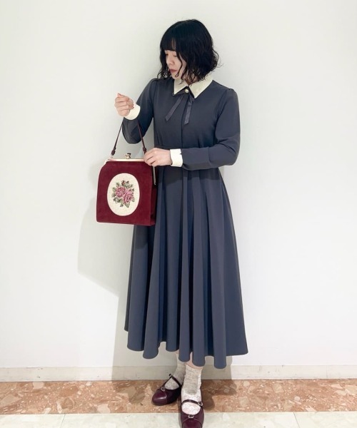 Fint クレリックレース衿ワンピース　アンアナザーアンジェラス　フィント an another angelus フィント F i.n.t クレリックレース衿ワンピース