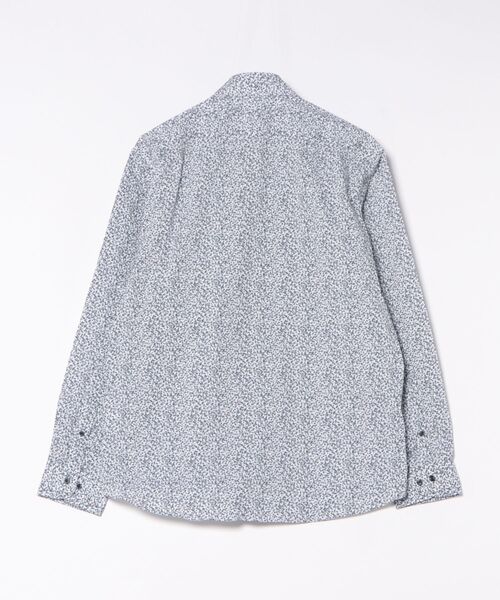 TAKA-Q(タカキュー)の「シャツ メンズ 長袖 ストレッチ 綿混 プリント ボタンダウン (シャツ/ブラウス・メンズ・ホワイト/ネイビー・MEDIUM/LARGE/X-LARGE)」の3枚目の写真
