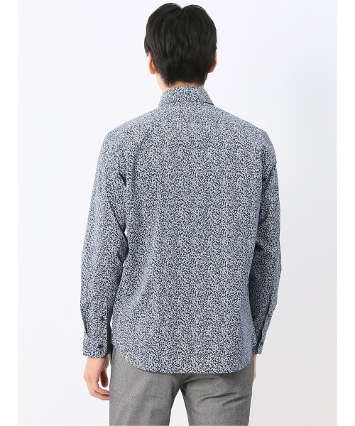 TAKA-Q(タカキュー)の「シャツ メンズ 長袖 ストレッチ 綿混 プリント ボタンダウン (シャツ/ブラウス・メンズ・ホワイト/ネイビー・MEDIUM/LARGE/X-LARGE)」の16枚目の写真