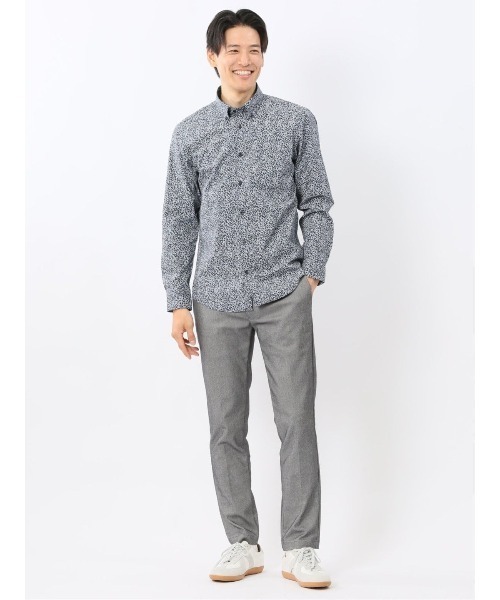 TAKA-Q(タカキュー)の「シャツ メンズ 長袖 ストレッチ 綿混 プリント ボタンダウン (シャツ/ブラウス・メンズ・ホワイト/ネイビー・MEDIUM/LARGE/X-LARGE)」の18枚目の写真