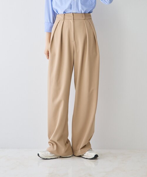 gemeil(ジェムイル)の「【Yukina企画】タックワイドパンツ(IF-324)(その他パンツ・レディース・ブラック/ベージュ/ネイビー・TM/FREE)」の1枚目の写真