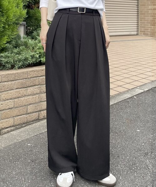 gemeil(ジェムイル)の「【Yukina企画】タックワイドパンツ(IF-324)(その他パンツ・レディース・ブラック/ベージュ/ネイビー・TM/FREE)」の10枚目の写真