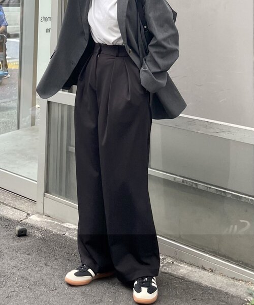 gemeil(ジェムイル)の「【Yukina企画】タックワイドパンツ(IF-324)(その他パンツ・レディース・ブラック/ベージュ/ネイビー・TM/FREE)」の11枚目の写真