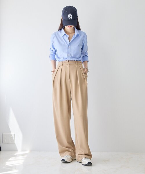 gemeil(ジェムイル)の「【Yukina企画】タックワイドパンツ(IF-324)(その他パンツ・レディース・ブラック/ベージュ/ネイビー・TM/FREE)」の14枚目の写真