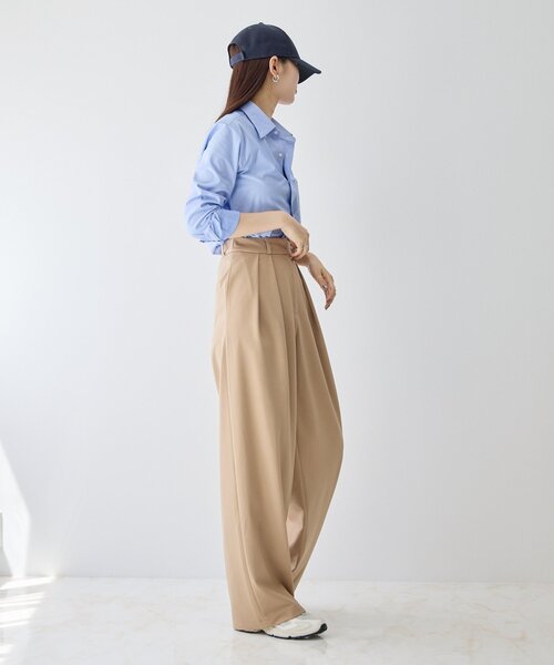 gemeil(ジェムイル)の「【Yukina企画】タックワイドパンツ(IF-324)(その他パンツ・レディース・ブラック/ベージュ/ネイビー・TM/FREE)」の15枚目の写真