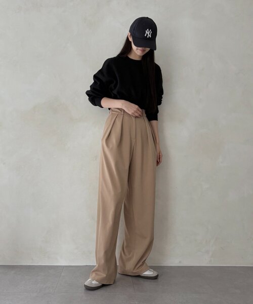 gemeil(ジェムイル)の「【Yukina企画】タックワイドパンツ(IF-324)(その他パンツ・レディース・ブラック/ベージュ/ネイビー・TM/FREE)」の21枚目の写真