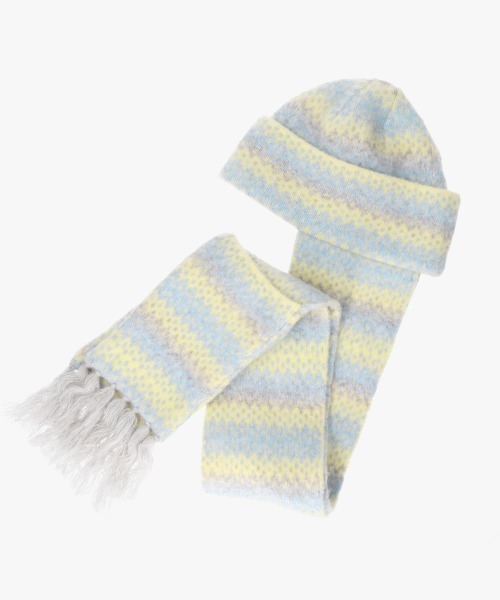 OVERRIDE(オーバーライド)の「OVERRIDE x TOMII WINTER SCARF WATCH / オーバーライド(ニットキャップ/ビーニー・レディース・レッド/イエロー・57~59cm)」の5枚目の写真