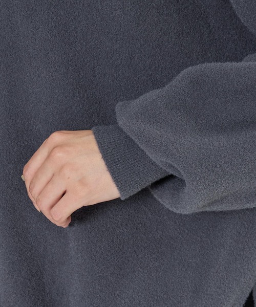 BARNYARDSTORM（バンヤードストーム）の「BARNYARDSTORM / フロントZIPシャギーニット / ハンドウォッシャブル（ニット/セーター・レディース・ブルーグレー/アイボリー・FREE）」の13枚目の写真