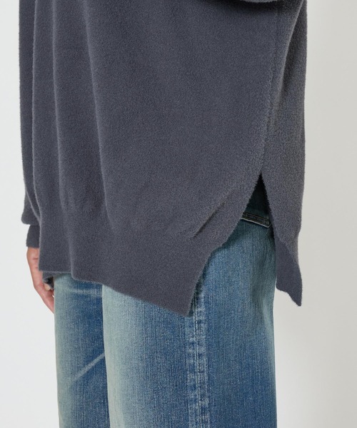 BARNYARDSTORM（バンヤードストーム）の「BARNYARDSTORM / フロントZIPシャギーニット / ハンドウォッシャブル（ニット/セーター・レディース・ブルーグレー/アイボリー・FREE）」の12枚目の写真