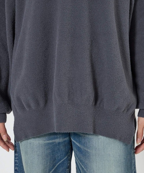 BARNYARDSTORM（バンヤードストーム）の「BARNYARDSTORM / フロントZIPシャギーニット / ハンドウォッシャブル（ニット/セーター・レディース・ブルーグレー/アイボリー・FREE）」の15枚目の写真