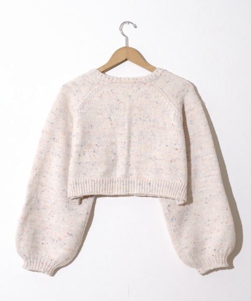flower（フラワー）の「ポッピングファンシーニット（カーディガン/ボレロ・レディース・アイボリー/ベージュ・FREE）」の3枚目の写真