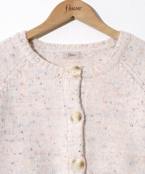flower（フラワー）の「ポッピングファンシーニット（カーディガン/ボレロ・レディース・アイボリー/ベージュ・FREE）」の4枚目の写真
