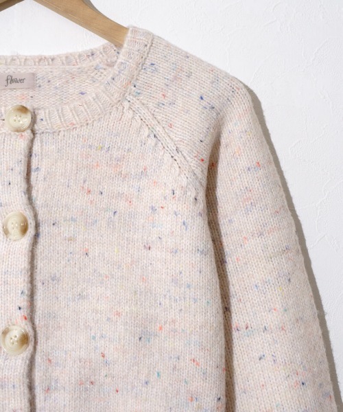 flower（フラワー）の「ポッピングファンシーニット（カーディガン/ボレロ・レディース・アイボリー/ベージュ・FREE）」の6枚目の写真