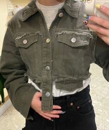 カーキショートジャケット