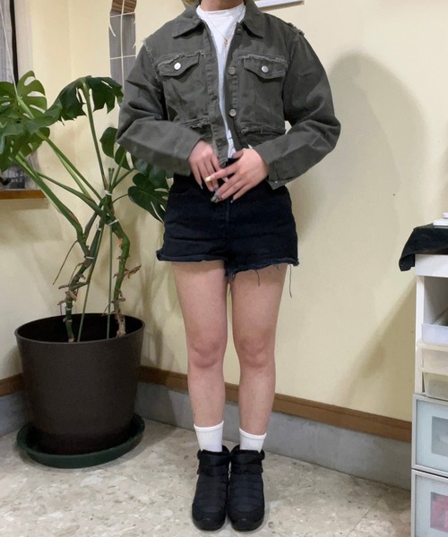 Flugge(フラッジー)の「カーキショートジャケット(その他アウター・レディース・カーキ・FREE)」の5枚目の写真