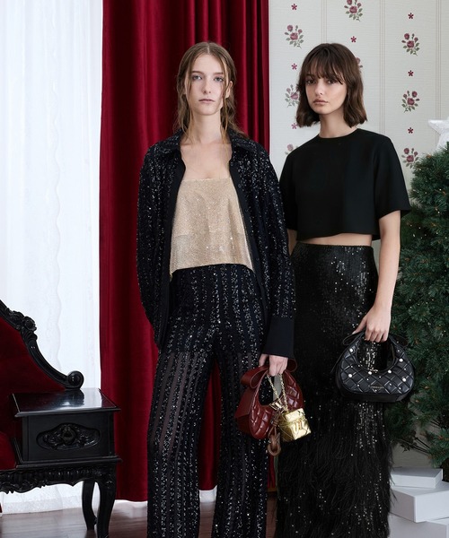 Janie ジェイニー キルトパールエンベリッシュドボウハンドル