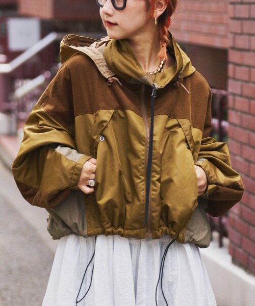 CIAOPANIC TYPY（チャオパニックティピー）の「【etsinta】リバーシブル中綿ショートモンスタージャケット（ダウンジャケット/コート・レディース・ブラック/カーキ/キャメル・ONE SIZE）」の3枚目の写真