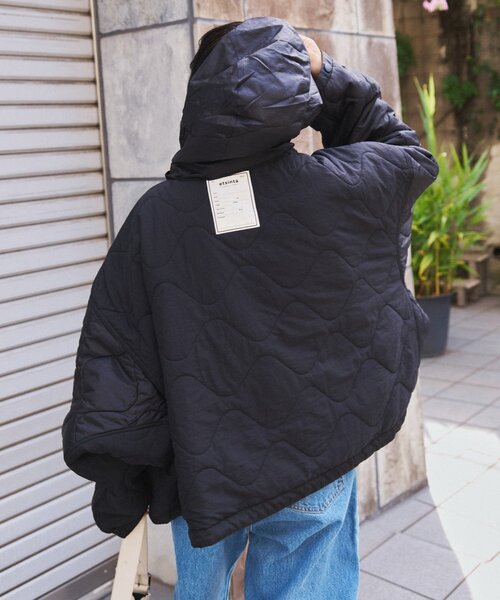 CIAOPANIC TYPY（チャオパニックティピー）の「【etsinta】リバーシブル中綿ショートモンスタージャケット（ダウンジャケット/コート・レディース・ブラック/カーキ/キャメル・ONE SIZE）」の15枚目の写真