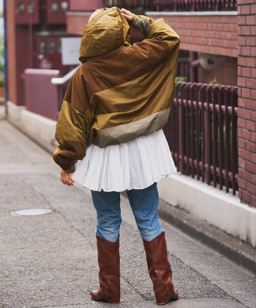 etsinta】リバーシブル中綿ショートモンスタージャケット（ダウン