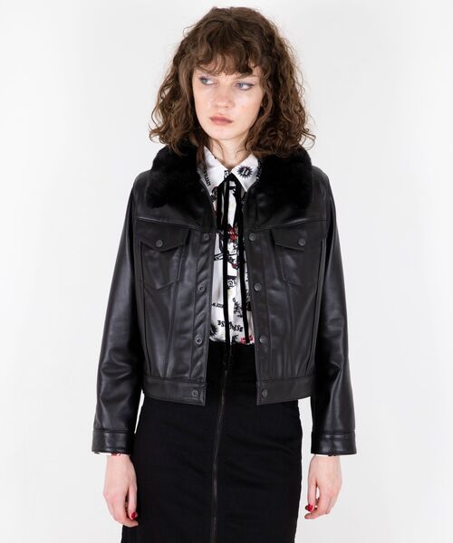HYSTERIC GLAMOUR(ヒステリックグラマー)の「HYSTERIC ROLLERSワッペン ショートレザーブルゾン(ブルゾン・レディース・ブラック/シルバー・FREE)」の11枚目の写真