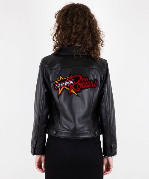 HYSTERIC ROLLERSワッペン ショートレザーブルゾン（その他アウター