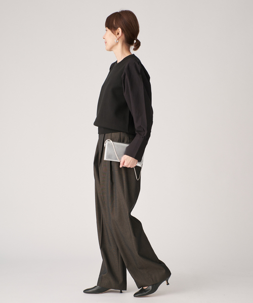 VERMEIL par iena（ヴェルメイユパーイエナ）の「Combi Sleeve Knit（ニット/セーター・レディース・ホワイト/ブラック・FREE）」の19枚目の写真