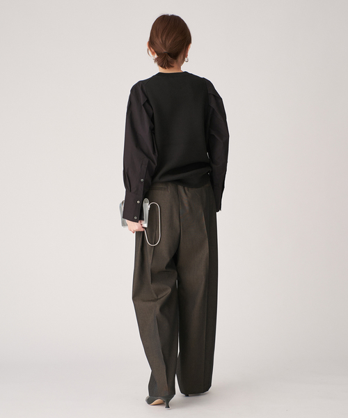 VERMEIL par iena（ヴェルメイユパーイエナ）の「Combi Sleeve Knit（ニット/セーター・レディース・ホワイト/ブラック・FREE）」の18枚目の写真