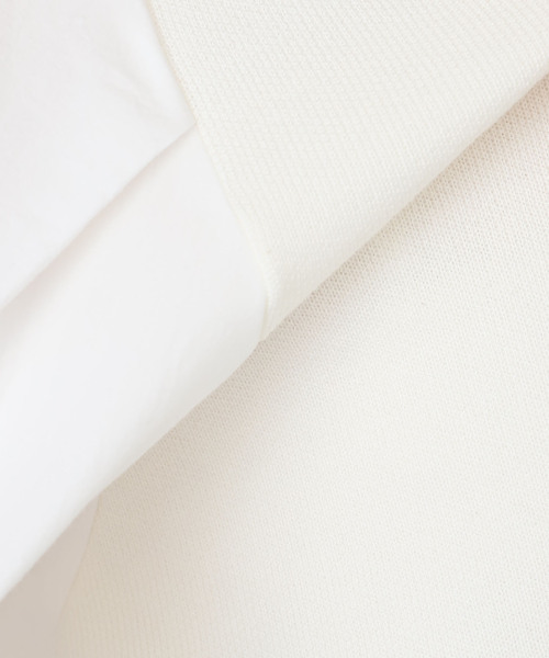 VERMEIL par iena（ヴェルメイユパーイエナ）の「Combi Sleeve Knit（ニット/セーター・レディース・ホワイト/ブラック・FREE）」の3枚目の写真