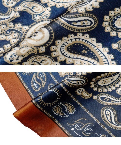 KOBE LETTUCE(コウベレタス)の「70×70サイズ 大判スカーフ(バンダナ/スカーフ・レディース・ホワイト系1/ホワイト系/オレンジ系/ブルー系/ブラック系・FREE)」の15枚目の写真