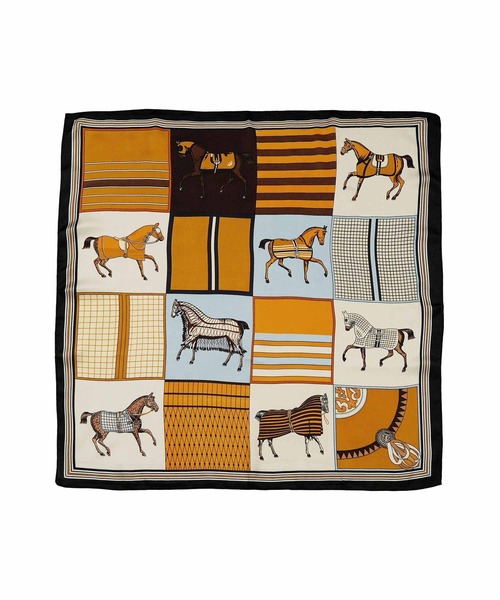 KOBE LETTUCE(コウベレタス)の「70×70サイズ 大判スカーフ(バンダナ/スカーフ・レディース・ホワイト系1/ホワイト系/オレンジ系/ブルー系/ブラック系・FREE)」の20枚目の写真