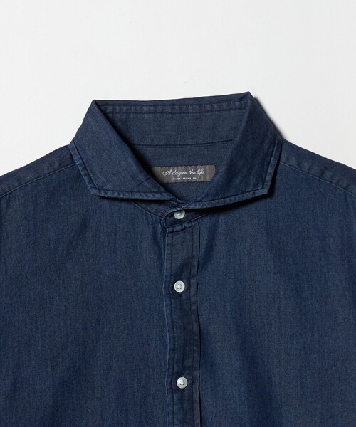 A DAY IN THE LIFE UNITED ARROWS(アデイインザライフユナイテッドアローズ)の「インディゴ ツイル カッタウェイカラーシャツ<A DAY IN THE LIFE>(シャツ/ブラウス・メンズ・コバルトブルー/ロイヤルブルー/ブラック・XL/S/M/L)」の12枚目の写真