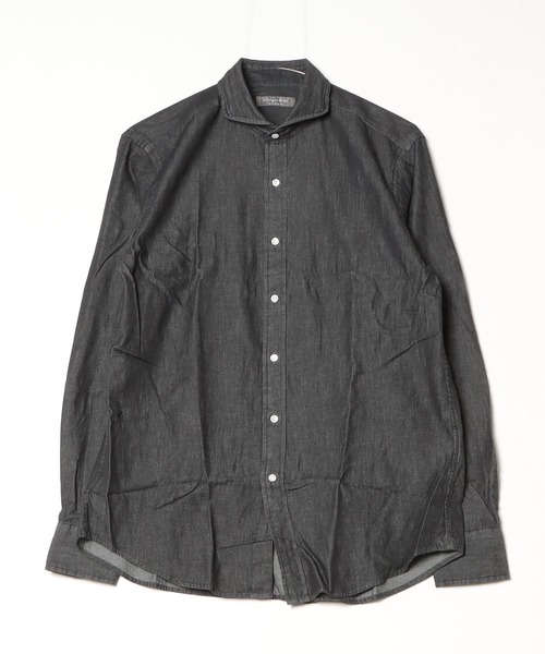 A DAY IN THE LIFE UNITED ARROWS(アデイインザライフユナイテッドアローズ)の「インディゴ ツイル カッタウェイカラーシャツ<A DAY IN THE LIFE>(シャツ/ブラウス・メンズ・コバルトブルー/ロイヤルブルー/ブラック・XL/S/M/L)」の1枚目の写真