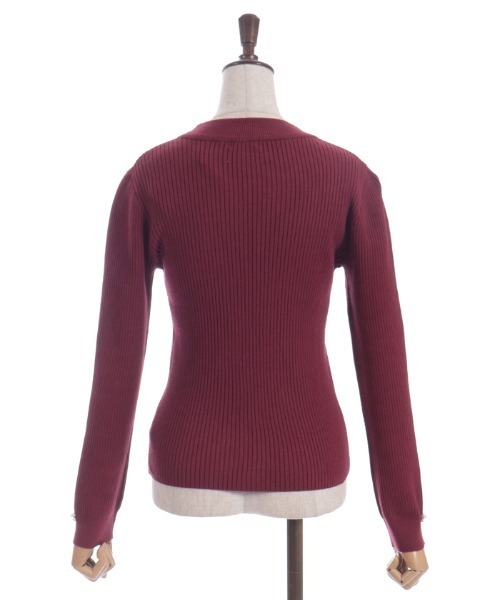 axes femme（アクシーズファム）の「ランダムビジュー装飾ニット（ニット/セーター・レディース・ブラック/ワイン/ラベンダー/ホワイト・FREE）」の16枚目の写真