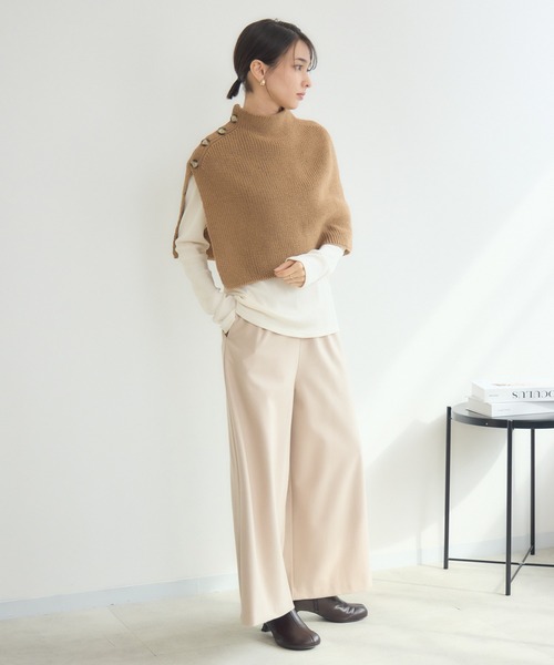 KATHARINE ROSS（キャサリンロス）の「【KATHARINE ROSS】【HIGHLAND 2000】マルチWAYボタン付ポンチョ（レインコート/ポンチョ・レディース・チャコールグレー/キャメル・MEDIUM）」の7枚目の写真