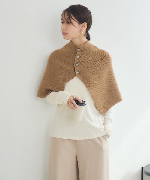 KATHARINE ROSS（キャサリンロス）の「【KATHARINE ROSS】【HIGHLAND 2000】マルチWAYボタン付ポンチョ（レインコート/ポンチョ・レディース・チャコールグレー/キャメル・MEDIUM）」の14枚目の写真