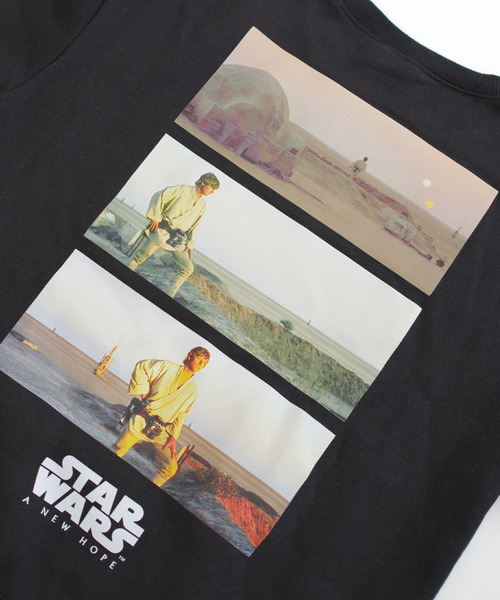 STAR WARS（スターウォーズ）の「スター・ウォーズ エピソード4 新たなる希望 裏起毛トレーナー Star Wars: Episode IV A New Hope  スウェット（スウェット・メンズ・ブラック/オートミール・M/L）」の6枚目の写真