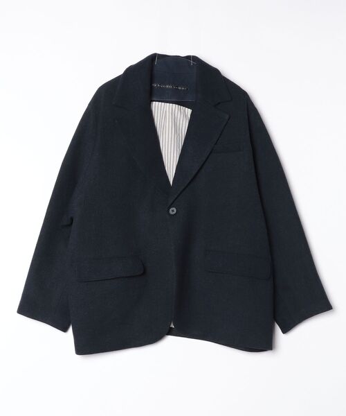 my beautiful landlet(マイビューティフルランドレット)の「【my beautiful landlet】 BISHU WOOL OVERSIZE JACKET(テーラードジャケット・メンズ・グレー/チャコールグレー/ブラック/ネイビー・0/1)」の4枚目の写真