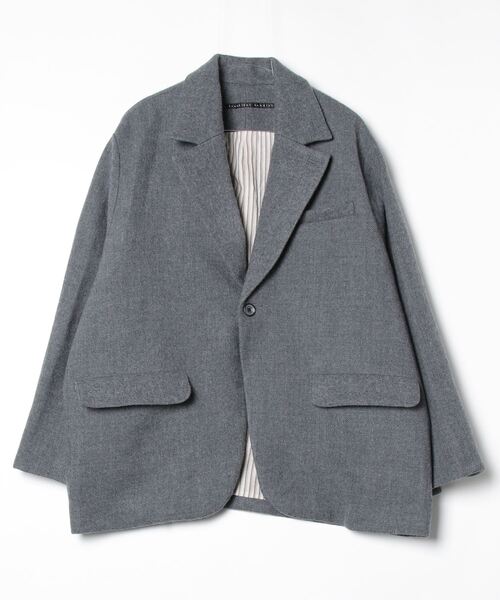 my beautiful landlet(マイビューティフルランドレット)の「【my beautiful landlet】 BISHU WOOL OVERSIZE JACKET(テーラードジャケット・メンズ・グレー/チャコールグレー/ブラック/ネイビー・0/1)」の3枚目の写真