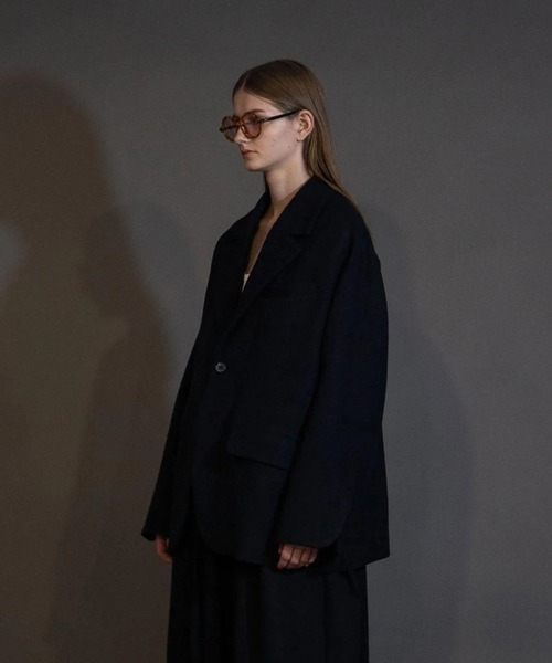 my beautiful landlet(マイビューティフルランドレット)の「【my beautiful landlet】 BISHU WOOL OVERSIZE JACKET(テーラードジャケット・メンズ・グレー/チャコールグレー/ブラック/ネイビー・0/1)」の9枚目の写真