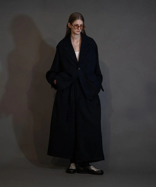 my beautiful landlet(マイビューティフルランドレット)の「【my beautiful landlet】 BISHU WOOL OVERSIZE JACKET(テーラードジャケット・メンズ・グレー/チャコールグレー/ブラック/ネイビー・0/1)」の10枚目の写真