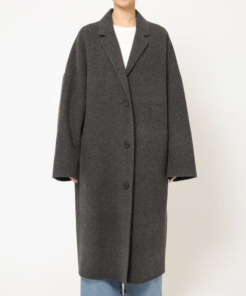 ほぼ新品＊BARNYARDSTORM スリーブストラップコート 上品見え 大人 BARNYARDSTORM / メルトンロングコート【JAPAN FABRIC】【YouTube「i