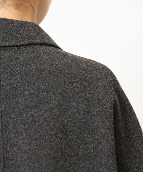 BARNYARDSTORM(バンヤードストーム)の「BARNYARDSTORM / メルトンロングコート【JAPAN FABRIC】【YouTube「i.style closet」紹介アイテム】(チェスターコート・レディース・ベージュ/チャコール・M/S)」の17枚目の写真