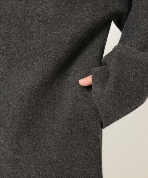 BARNYARDSTORM(バンヤードストーム)の「BARNYARDSTORM / メルトンロングコート【JAPAN FABRIC】【YouTube「i.style closet」紹介アイテム】(チェスターコート・レディース・ベージュ/チャコール・M/S)」の22枚目の写真