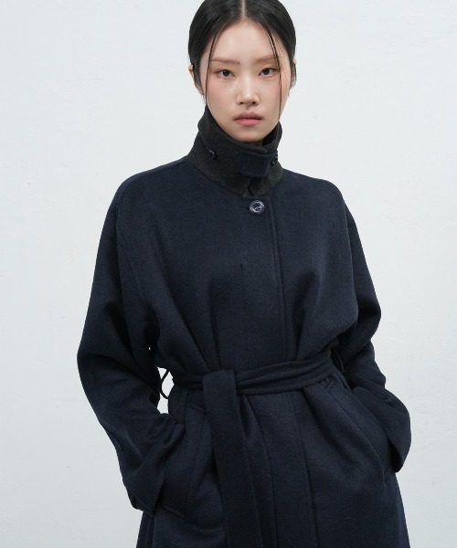 GENERAL IDEA（ジェネラルアイデア）の「balmacan single handmade long coat バルマカンシングルハンドメイドロングコート（テーラードジャケット・レディース・チャコール/ダークネイビー・L/M/S）」の8枚目の写真